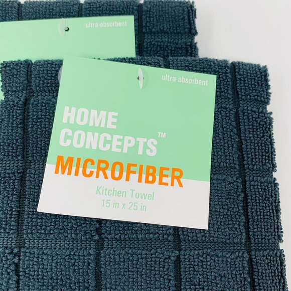 Dish Drying Mat Kitchen Towels Black Microfiber 3 PC Set - Picture 3 of 4